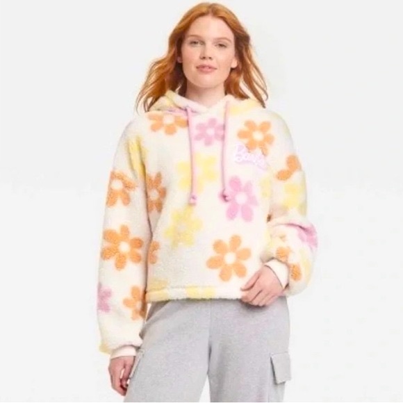 Barbie Hoodie Floral Sherpa - Picture 4 of 11